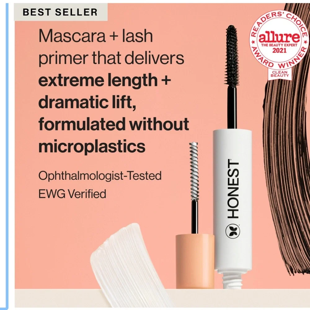 🆕 Honest Extreme Length Mascara + Lash Primer in Black